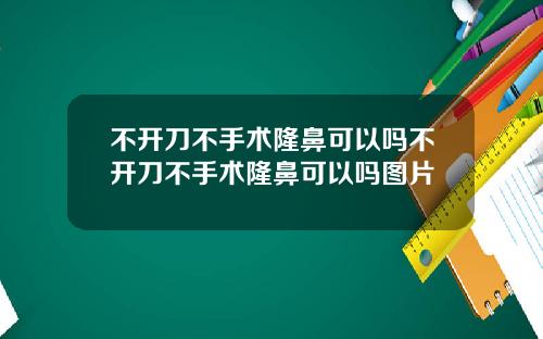 不开刀不手术隆鼻可以吗不开刀不手术隆鼻可以吗图片