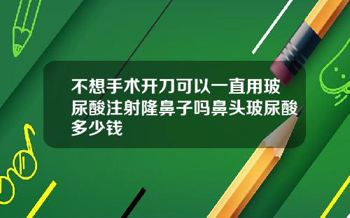 不想手术开刀可以一直用玻尿酸注射隆鼻子吗鼻头玻尿酸多少钱