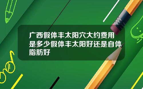 广西假体丰太阳穴大约费用是多少假体丰太阳好还是自体脂肪好