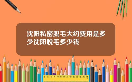 沈阳私密脱毛大约费用是多少沈阳脱毛多少钱