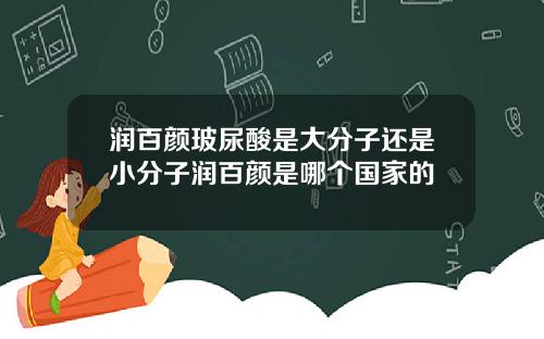 润百颜玻尿酸是大分子还是小分子润百颜是哪个国家的