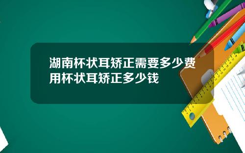 湖南杯状耳矫正需要多少费用杯状耳矫正多少钱