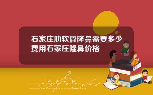 石家庄肋软骨隆鼻需要多少费用石家庄隆鼻价格