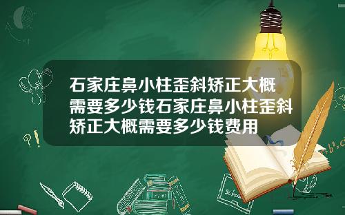石家庄鼻小柱歪斜矫正大概需要多少钱石家庄鼻小柱歪斜矫正大概需要多少钱费用
