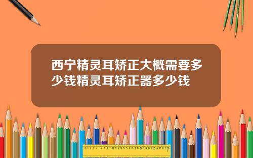 西宁精灵耳矫正大概需要多少钱精灵耳矫正器多少钱