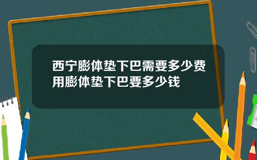 西宁膨体垫下巴需要多少费用膨体垫下巴要多少钱
