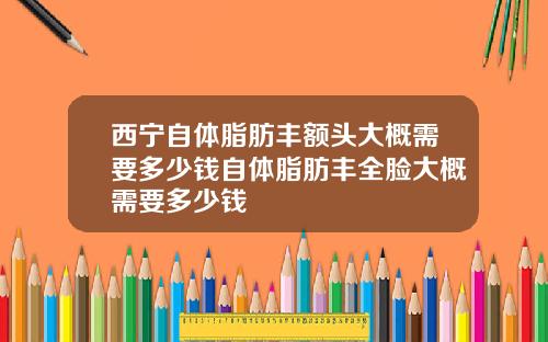 西宁自体脂肪丰额头大概需要多少钱自体脂肪丰全脸大概需要多少钱