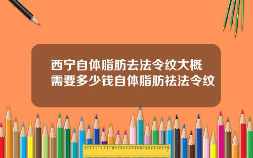 西宁自体脂肪去法令纹大概需要多少钱自体脂肪祛法令纹