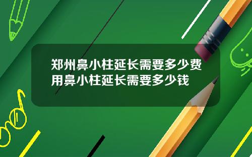 郑州鼻小柱延长需要多少费用鼻小柱延长需要多少钱
