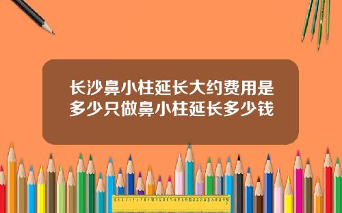 长沙鼻小柱延长大约费用是多少只做鼻小柱延长多少钱