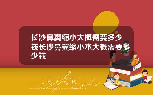 长沙鼻翼缩小大概需要多少钱长沙鼻翼缩小术大概需要多少钱